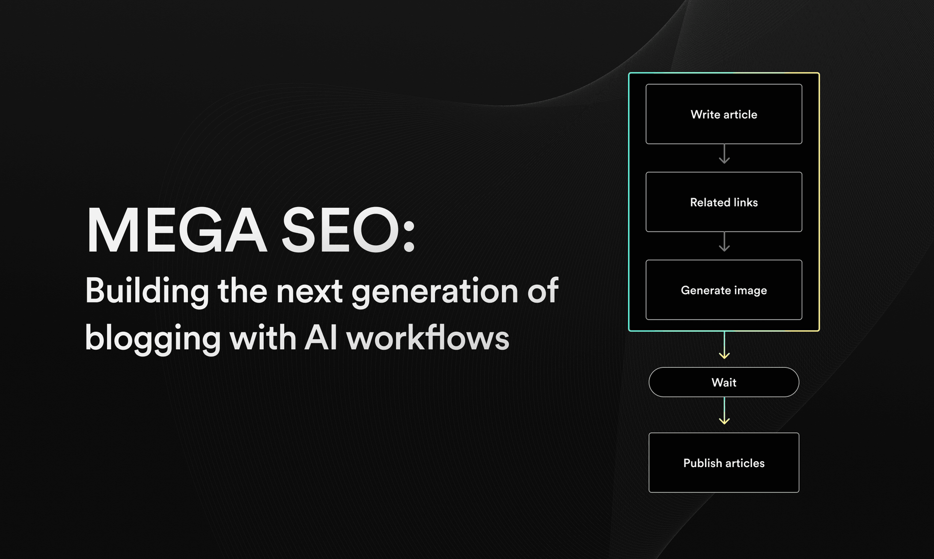 Featured image for MEGA SEO: Building the next generation of blogging with AI workflows blog post